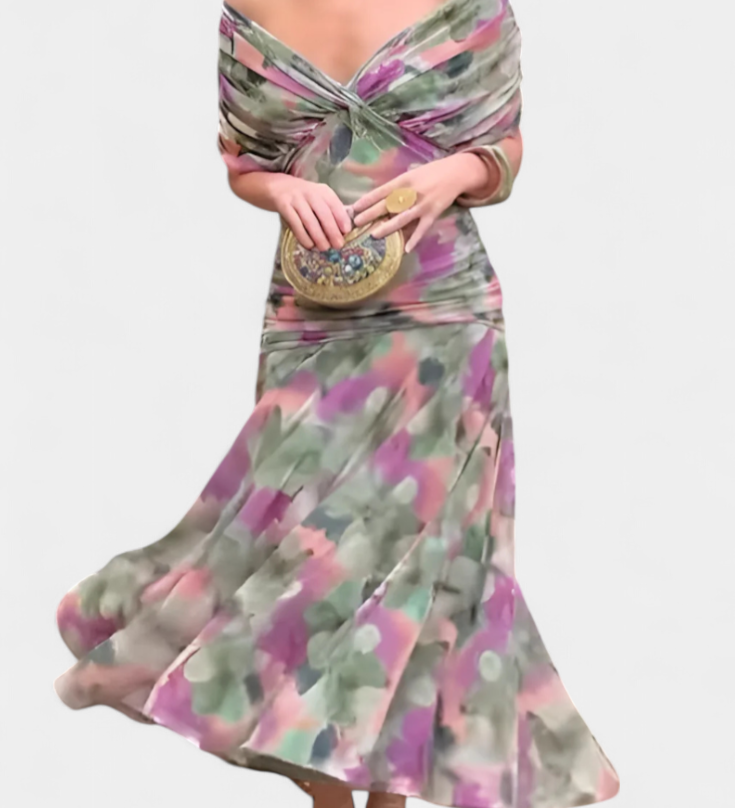 Luana - Vestido elegante com decote em V