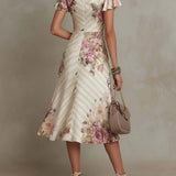 Aida - Vestido midi de cetim elegante