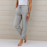 Sara - Calças elásticas de linho Premium