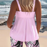 Violeta - Conjunto de Tankini Colorido