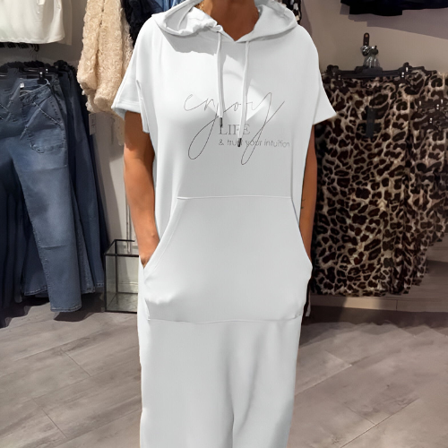 Sásquia - Vestido casual com capuz