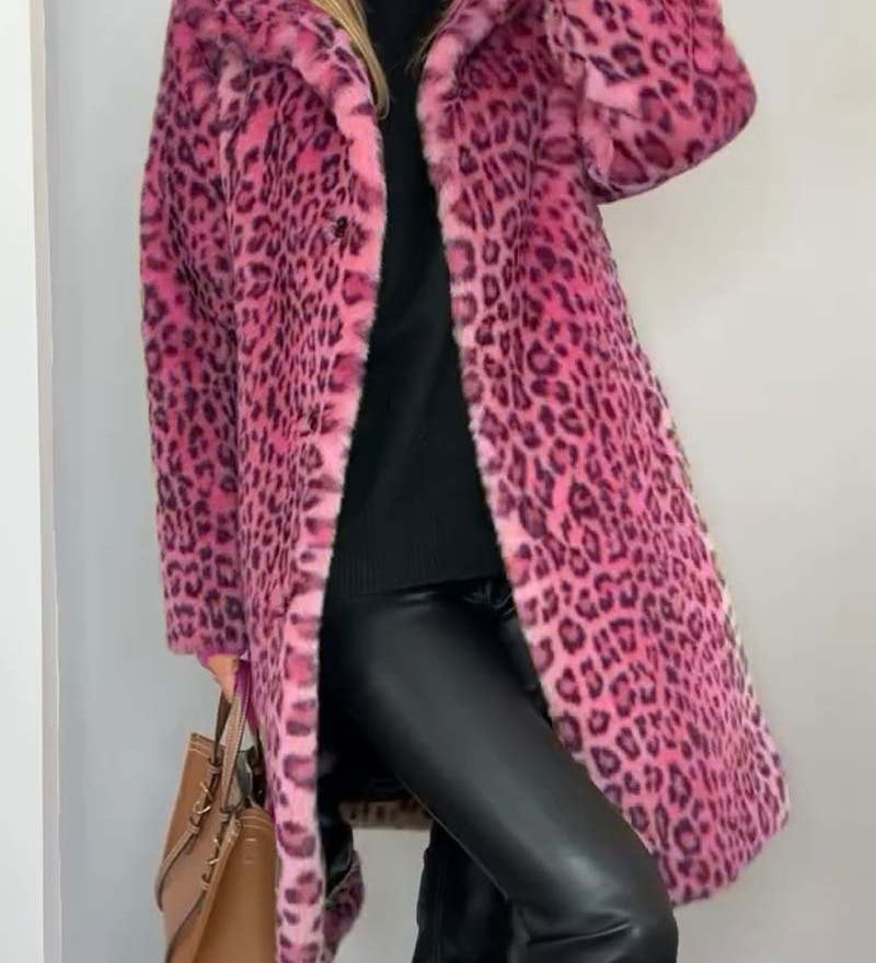 Leia – Dlouhý kabát Leopard