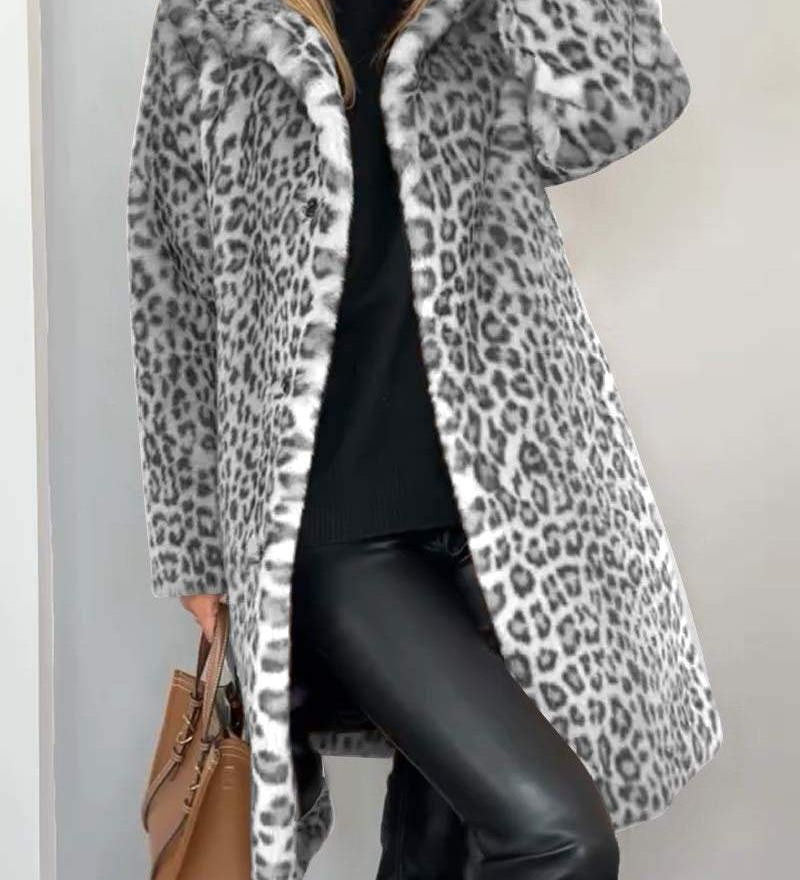 Leia – Dlouhý kabát Leopard