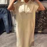 Sásquia - Vestido casual com capuz