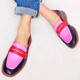 Lunessa - Mocassins com acento colorido