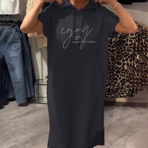 Sásquia - Vestido casual com capuz