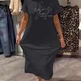 Sásquia - Vestido casual com capuz