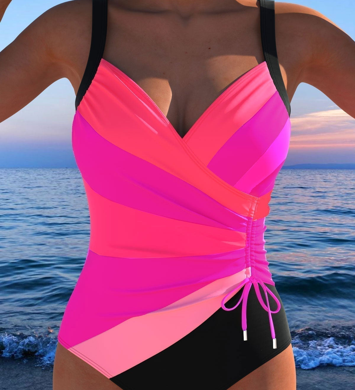 Adriana - Fato de banho elegante com estampado colorido