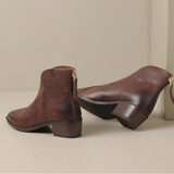 Camila - Botins de Luxo com Salto Baixo