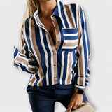 Ema - Blusa casual às riscas