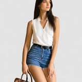Salete - Top suave com decote em V