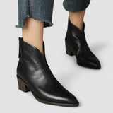 Camila - Botins de Luxo com Salto Baixo