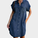 Vestido de ganga descontraído