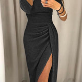 Natália - Vestido chique ombros descobertos