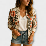 Andreia - Casaco bomber elegante floral