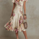 Aida - Vestido midi de cetim elegante