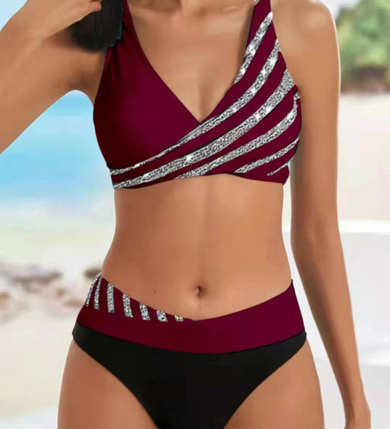 Vera - Biquíni Estampado em Tons Quentes