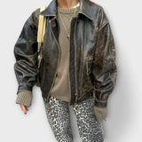 Chandra - Calças de ganga vintage leopardo