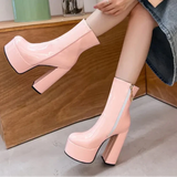 Carina - Botas com plataforma super alta com charme e confiança