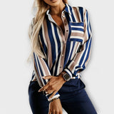 Ema - Blusa casual às riscas