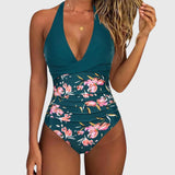 Flávia - Fato de banho elegante para mulheres com decote em V