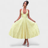 Halina - Vestido midi com espartilho