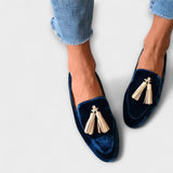 Quinnlyn - Mocassins de Inspiração Vintage com Franjas
