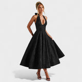 Efi - Vestido midi texturado