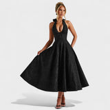 Efi - Vestido midi texturado