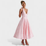 Efi - Vestido midi texturado