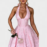 Efi - Vestido midi texturado