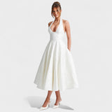 Efi - Vestido midi texturado