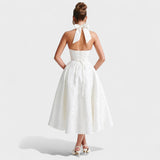 Efi - Vestido midi texturado