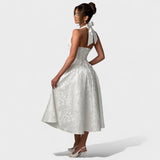 Efi - Vestido midi texturado