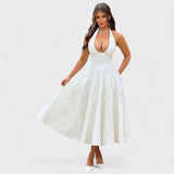 Efi - Vestido midi texturado