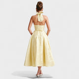 Efi - Vestido midi texturado