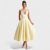 Efi - Vestido midi texturado