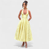 Efi - Vestido midi texturado