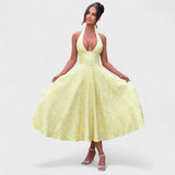 Efi - Vestido midi texturado