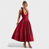 Efi - Vestido midi texturado