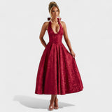 Efi - Vestido midi texturado