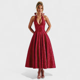 Efi - Vestido midi texturado