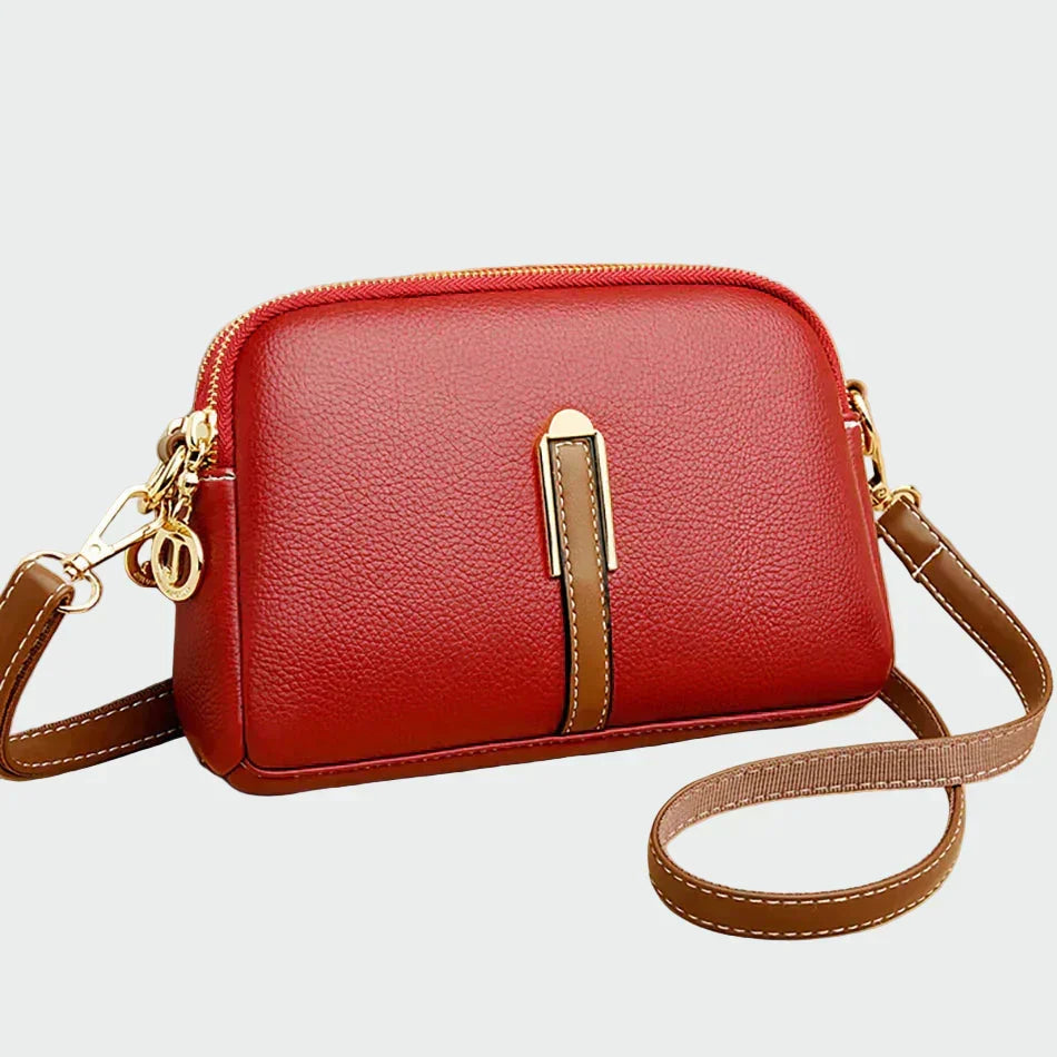 Bolsa de ombro de couro elegante