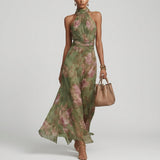 Filipa - Vestido Longo Halter Floral