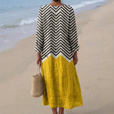 Xana - Vestido Zigzag com Contraste