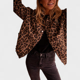 Rosa - Moderní kabát s leopardím vzorem
