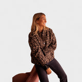 Rosa - Moderní kabát s leopardím vzorem