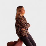 Rosa - Moderní kabát s leopardím vzorem