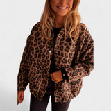 Rosa - Moderní kabát s leopardím vzorem